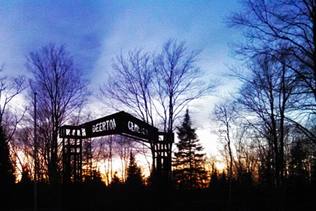 Cemetery at dusk